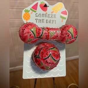 - - Brand  Jmle New Set of  Ball  And Bone Rubber Dog Toy .